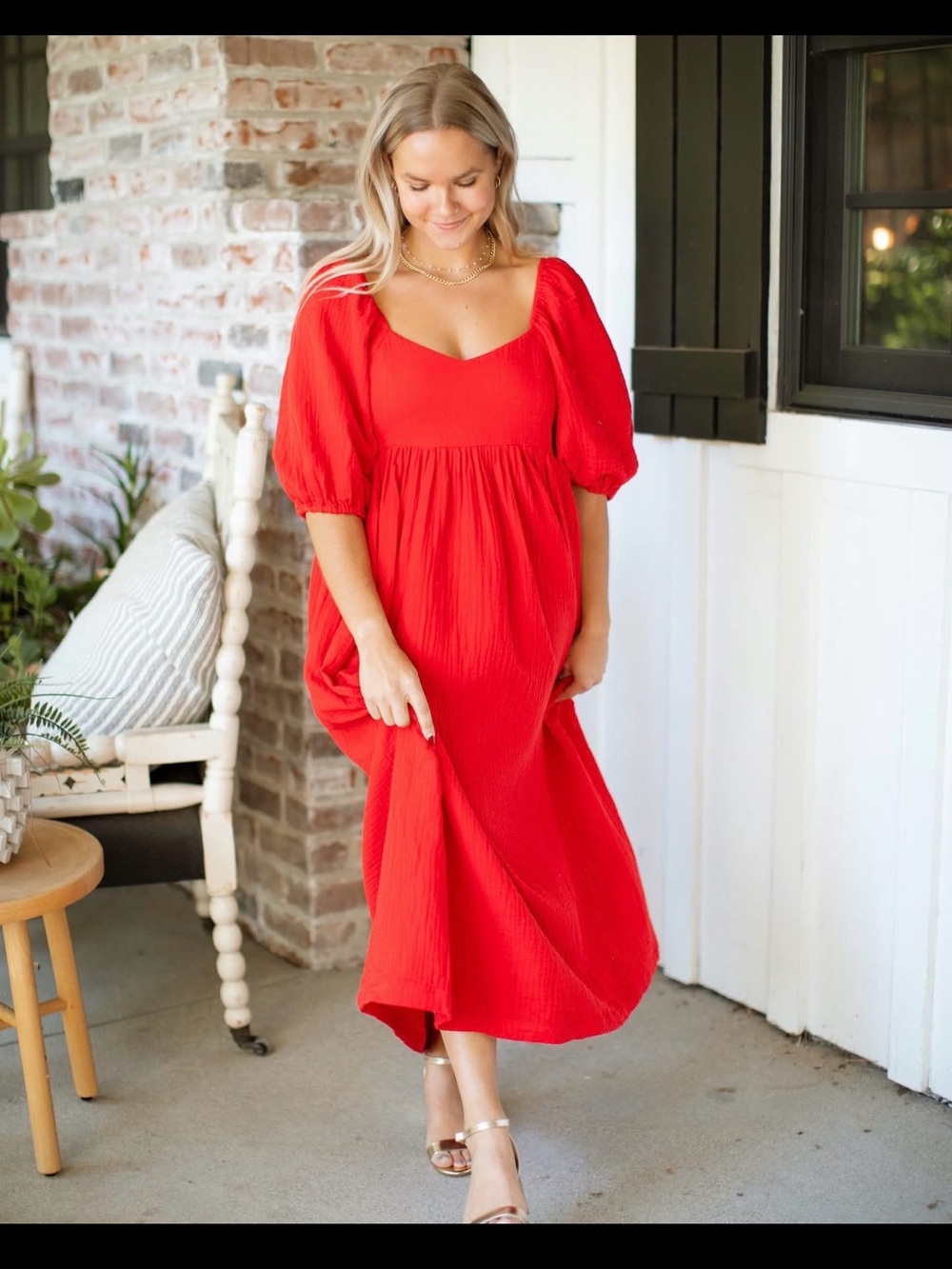 Carly Jean Los Angeles Emma Cotton Gauze Dress